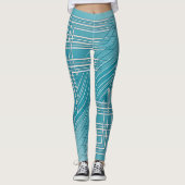 Turkoois opaal wit leggings (Voorkant)