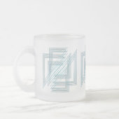 Turkoois opaal wit matglas koffiemok (Links)