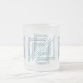 Turkoois opaal wit matglas koffiemok (Center)