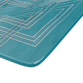 Turkoois opaal wit snijplank (Hoek)