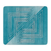 Turkoois opaal wit snijplank (Voorkant)