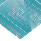 Turkoois opaal wit tafelkleed (Gekanteld)