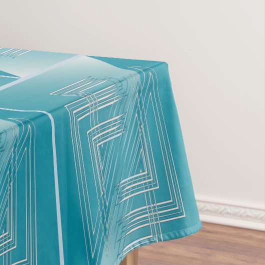 Turkoois opaal wit tafelkleed (Voorbeeld)