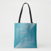 Turkoois opaal wit tote bag (Voorkant)