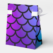 Turkoois Paars Roze Blauw Zeemeermin Schubben Fant Bedankdoosjes (Achterkant)