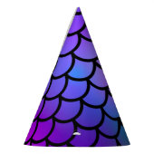 Turkoois Paars Roze Blauwe Zeemeermin Schubben Fan Feesthoedjes (Links)