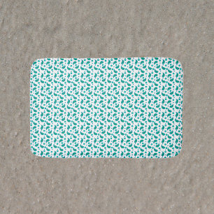 Turkoois paisleypatroon • Elegant bloemrijke boho Badmat