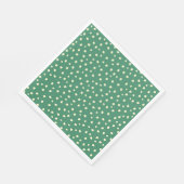 Turkoois papier met beige stippen servet (Hoek)