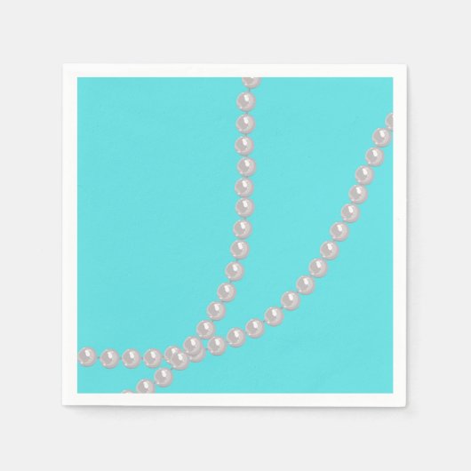 Turkoois & Parels Servet (Voorkant)