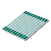 Turkoois Pauw Verticale Strepen Notitieblok (Linkerzijde)