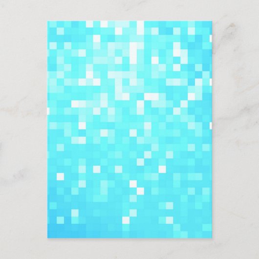 Turkoois-pixelsprankeling Briefkaart (Voorkant)