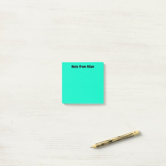 Turkoois Post-it® Notes (Op bureau)