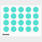 Turkoois Ronde Sticker (Vel)