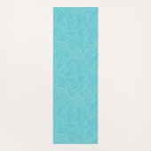 Turkoois Roze Abstracte Hawaiaanse Bloemen Yogamat (Achterkant)