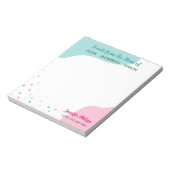 Turkoois roze sterren Een notitie van de moeder va Notitieblok (Linkerzijde)