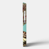 Turkoois Schelp en Rode Koraal Collectie Case-Mate iPhone Case (Achterkant / Links)