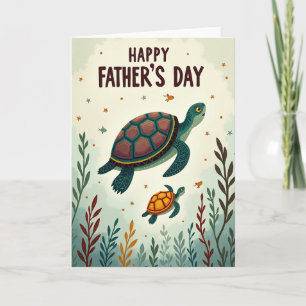Turkoois Schildpad Vaderdag Kaart