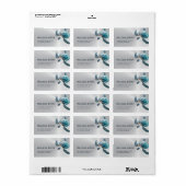 Turkoois Schildpad Zilver Etiket (Full Sheet)