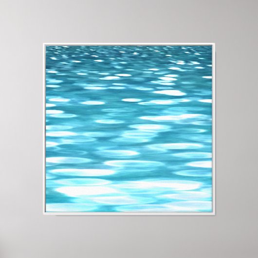 Turkoois schittering canvas afdruk (Voorkant)
