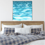 Turkoois schittering canvas afdruk (Insitu (Slaapkamer))