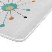 Turkoois Sinaasappel Atoomtijdperk Starburst Midde Snijplank (Hoek)