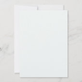 Turkoois Skeletblad Botanisch Gouden Lijst Bruilof Kaart (Achterkant)
