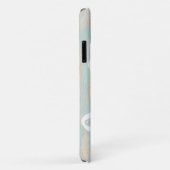 Turkoois strand houten octopus monogram met distre Case-Mate iPhone case (Achterkant/rechts)