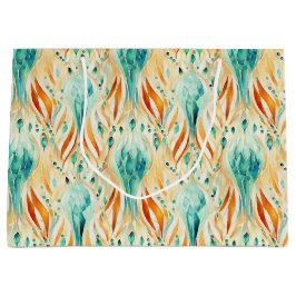 Turkoois Tangerine Abstract Sieraad Groot Cadeauzakje