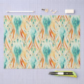 Turkoois Tangerine Abstract Sieraad Tissuepapier (Craft)