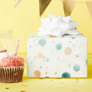 Turkoois tangerine Stippen Cadeaupapier