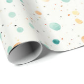 Turkoois tangerine Stippen Cadeaupapier (Rol Hoek)