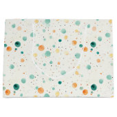 Turkoois tangerine Stippen Groot Cadeauzakje (Voorkant)