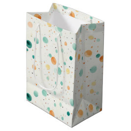 Turkoois tangerine Stippen Medium Cadeauzakje