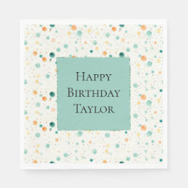 Turkoois tangerine Stippen Servet