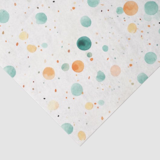 Turkoois tangerine Stippen Tissuepapier (Detail)