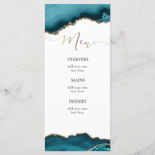 turkoois teal agaat Menu