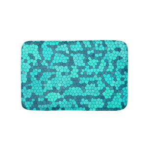 Turkoois Teal Blauwe Patroon Badmat