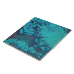 Turkoois Tidal Abyss Decoratieve Keramische Tegel Tegeltje