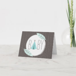 Turkoois Tipi + De Kaart van het Baby van veren
