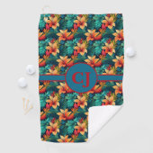 Turkoois Tropic-Paradijs Golfhanddoek (Insitu)