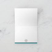 Turkoois Trouw Dankjés Bedankkaart (Binnen)