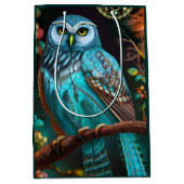 Turkoois uil medium cadeauzakje (Voorkant)