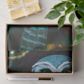 Turkoois uil tissuepapier (Geschenk)