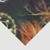 Turkoois uil tissuepapier (Detail)