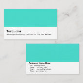 Turkoois | "Verfrissend en stimulerend" | Kleur Visitekaartje (Voorkant / Achterkant)