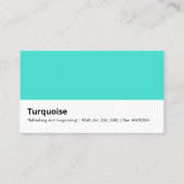 Turkoois | "Verfrissend en stimulerend" | Kleur Visitekaartje (Voorkant)