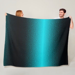 Turkoois Verlopende Glitter Kunst Dekbed Fleece Deken
