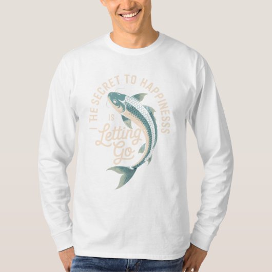 Turkoois Vis Quote Grafisch T-shirt (Voorkant)