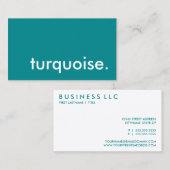 turkoois. visitekaartje (Voorkant / Achterkant)
