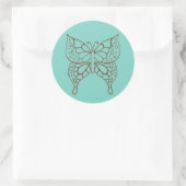 Turkoois Vlinder Stickers (Tas)